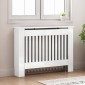 vidaXL Καπάκι Καλοριφέρ Γυαλιστερό Λευκό 112 x 19 x 81,5 cm