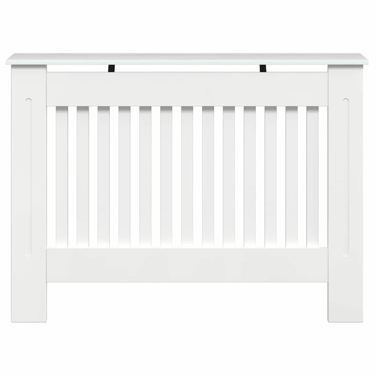 vidaXL Καπάκι Καλοριφέρ Γυαλιστερό Λευκό 112 x 19 x 81,5 cm