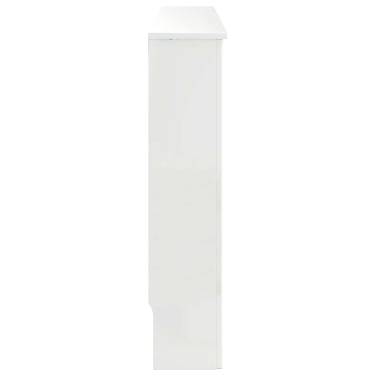 vidaXL Καπάκι Καλοριφέρ Γυαλιστερό Λευκό 112 x 19 x 81,5 cm