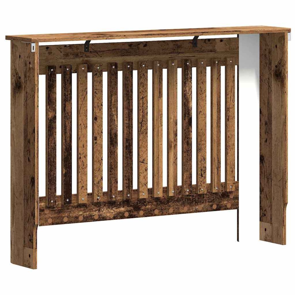 vidaXL Καπάκι Καλοριφέρ Παλαιωμένο ξύλο 112 x 19 x 81,5 cm