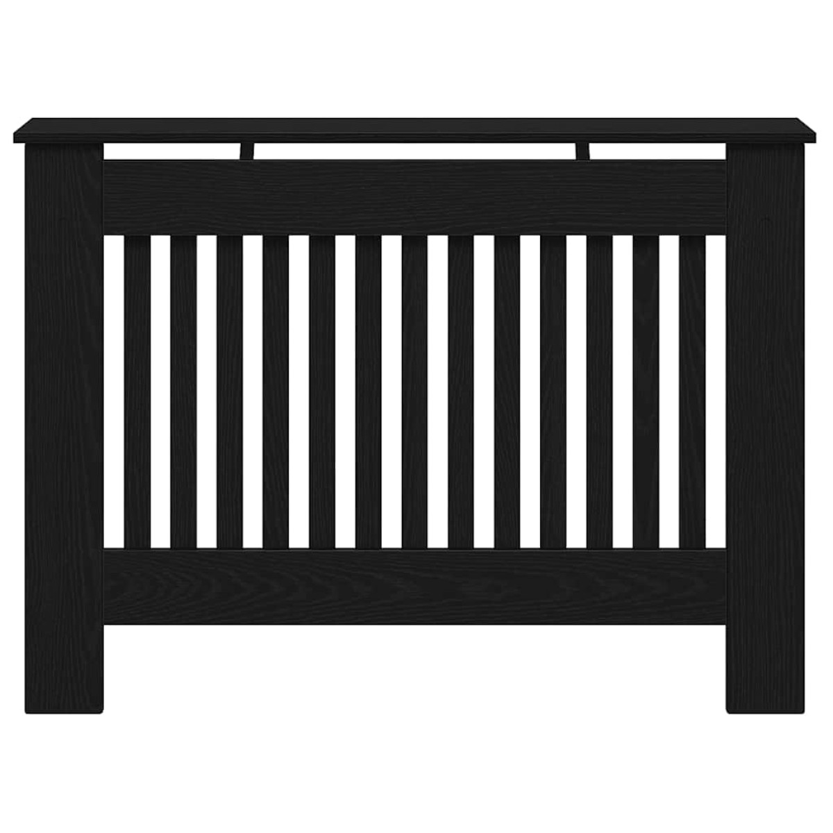 vidaXL Καπάκι Καλοριφέρ Μαύρη Δρυς 112 x 19 x 81,5 cm