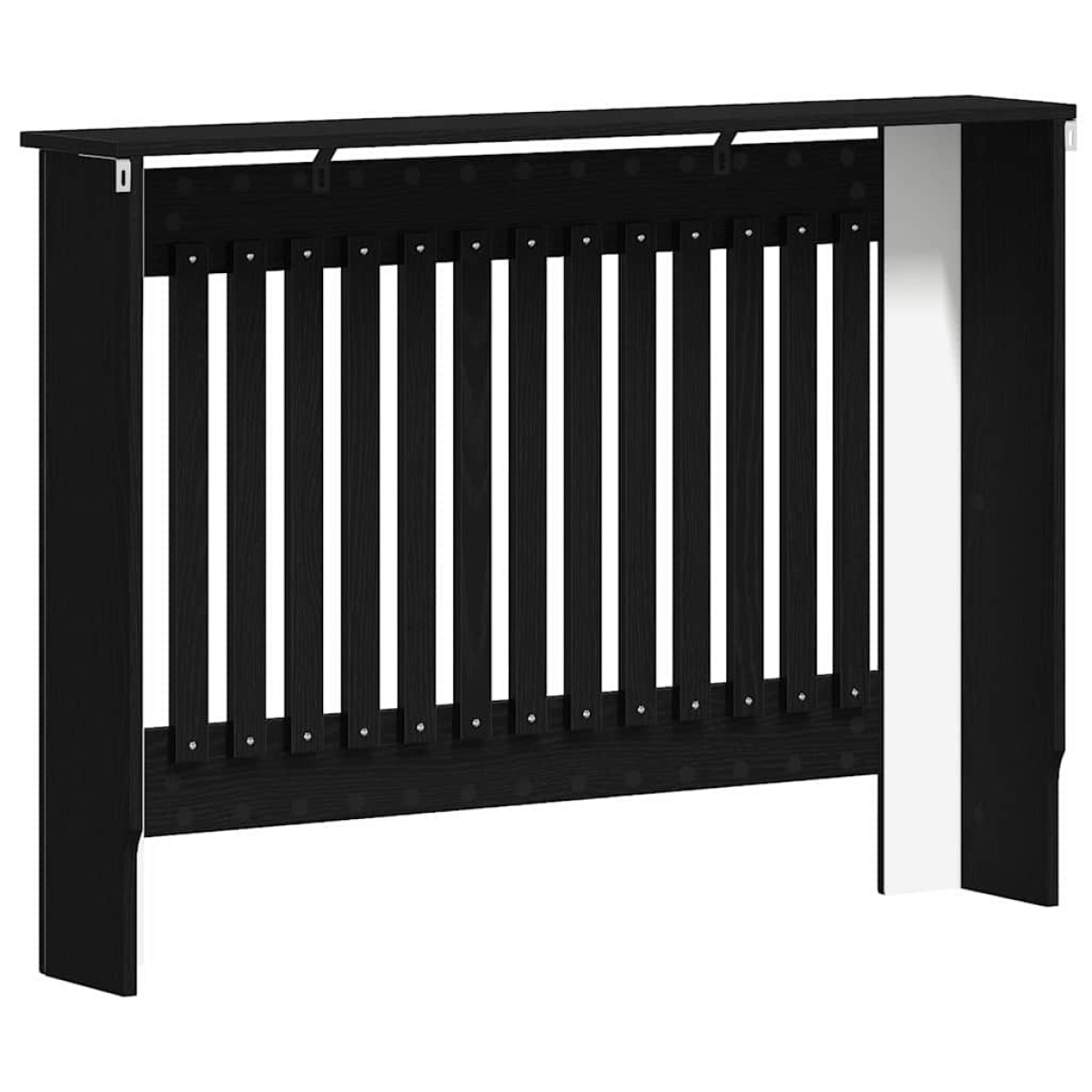 vidaXL Καπάκι Καλοριφέρ Μαύρη Δρυς 112 x 19 x 81,5 cm