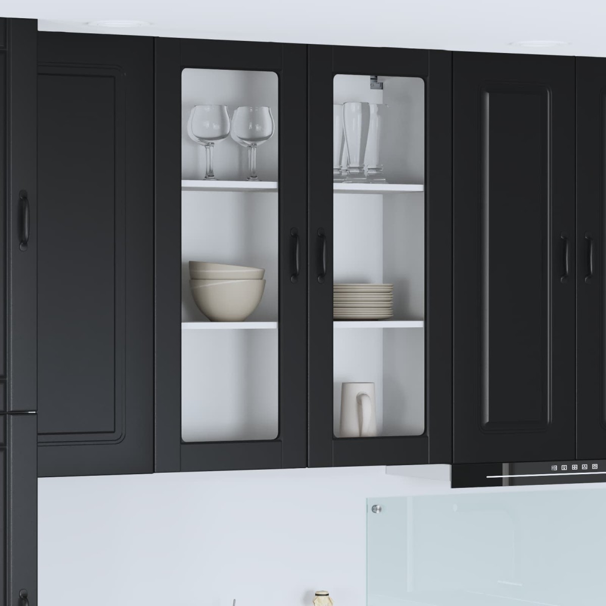 vidaXL Πάνελ πλυντηρίου πιάτων Kalmar Μαύρο 80 x 31 x 100 εκ.
