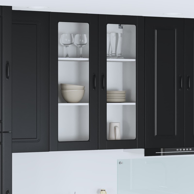 vidaXL Πάνελ πλυντηρίου πιάτων Kalmar Μαύρο 80 x 31 x 100 εκ.