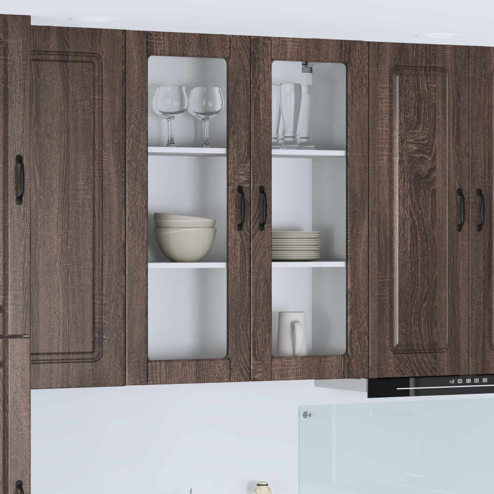 vidaXL Πάνελ πλυντηρίου πιάτων Kalmar Καφέ δρυς 80 x 31 x 100 εκ.