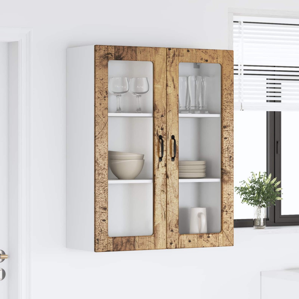 vidaXL Πάνελ πλυντηρίου πιάτων Kalmar Παλιό ξύλο 80 x 31 x 100 εκ.