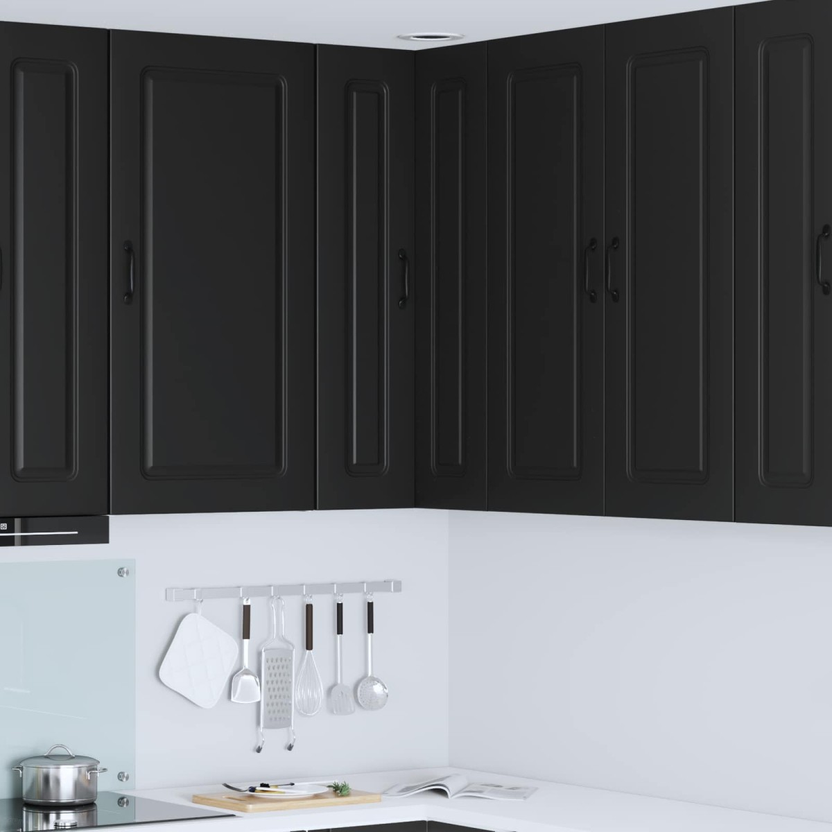 vidaXL Πάνελ πλυντηρίου πιάτων Kalmar Μαύρο 57 x 57 x 100 εκ.