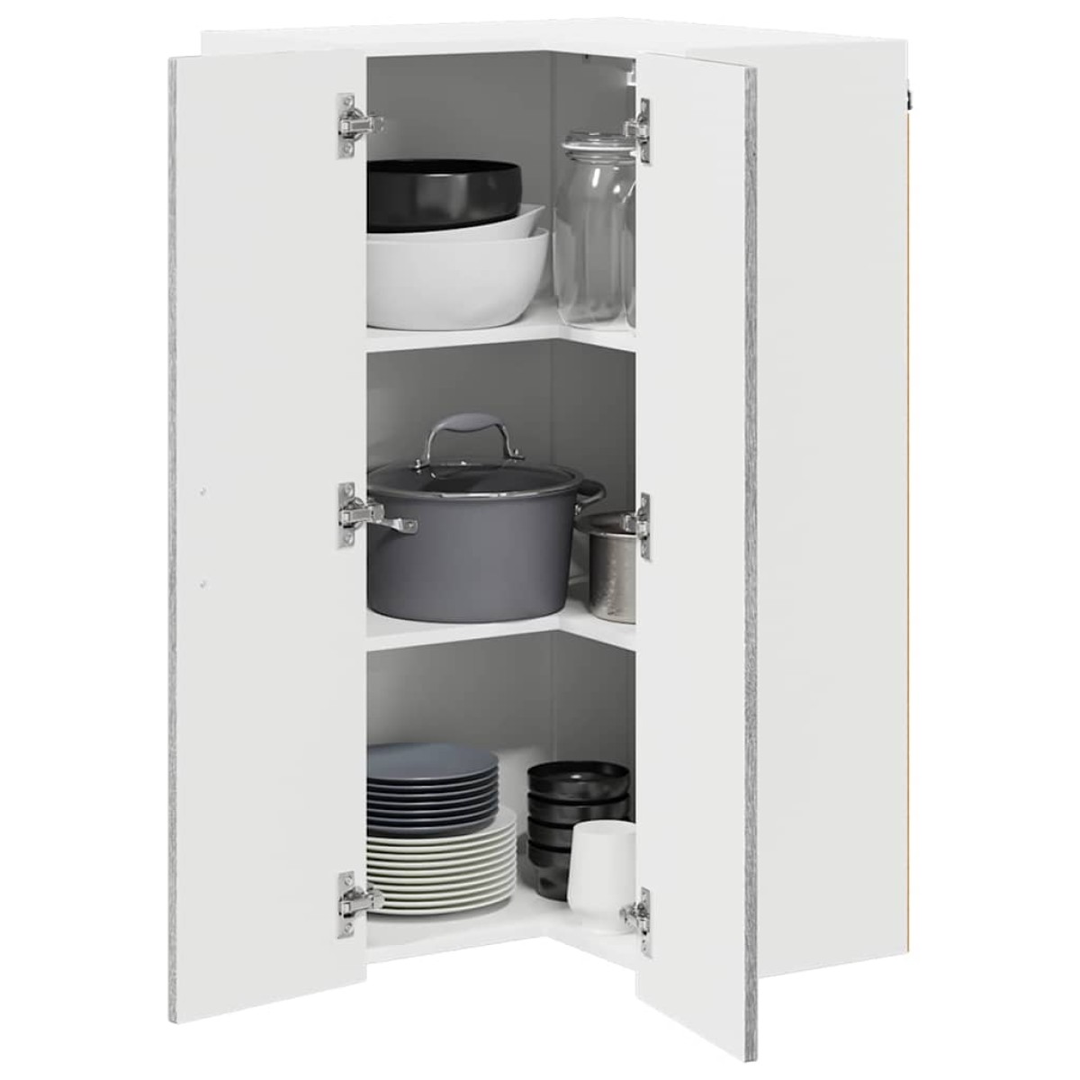 vidaXL Πάνελ πλυντηρίου πιάτων Kalmar Γκρίζο Σονομα 57 x 57 x 100 εκ.