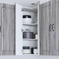 vidaXL Πάνελ πλυντηρίου πιάτων Kalmar Γκρίζο Σονομα 57 x 57 x 100 εκ.