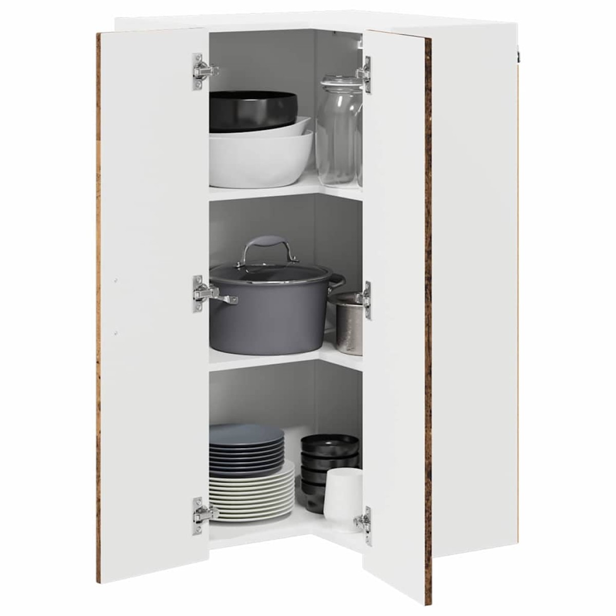 vidaXL Πάνελ πλυντηρίου πιάτων Kalmar Παλιό ξύλο 57 x 57 x 100 εκ.
