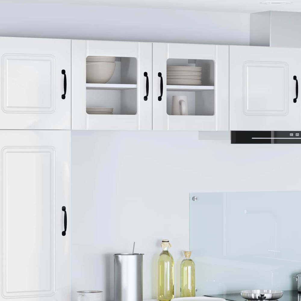 vidaXL Ραφιέρα τοίχου LUCCA Γυαλιστερό Λευκό 40 x 31 x 40 εκ.