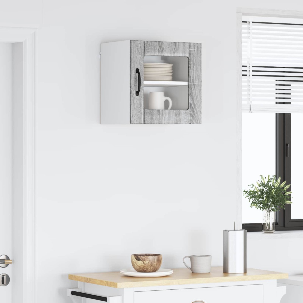 vidaXL Ραφιέρα τοίχου LUCCA Γκρι Sonoma 40 x 31 x 40 εκ.