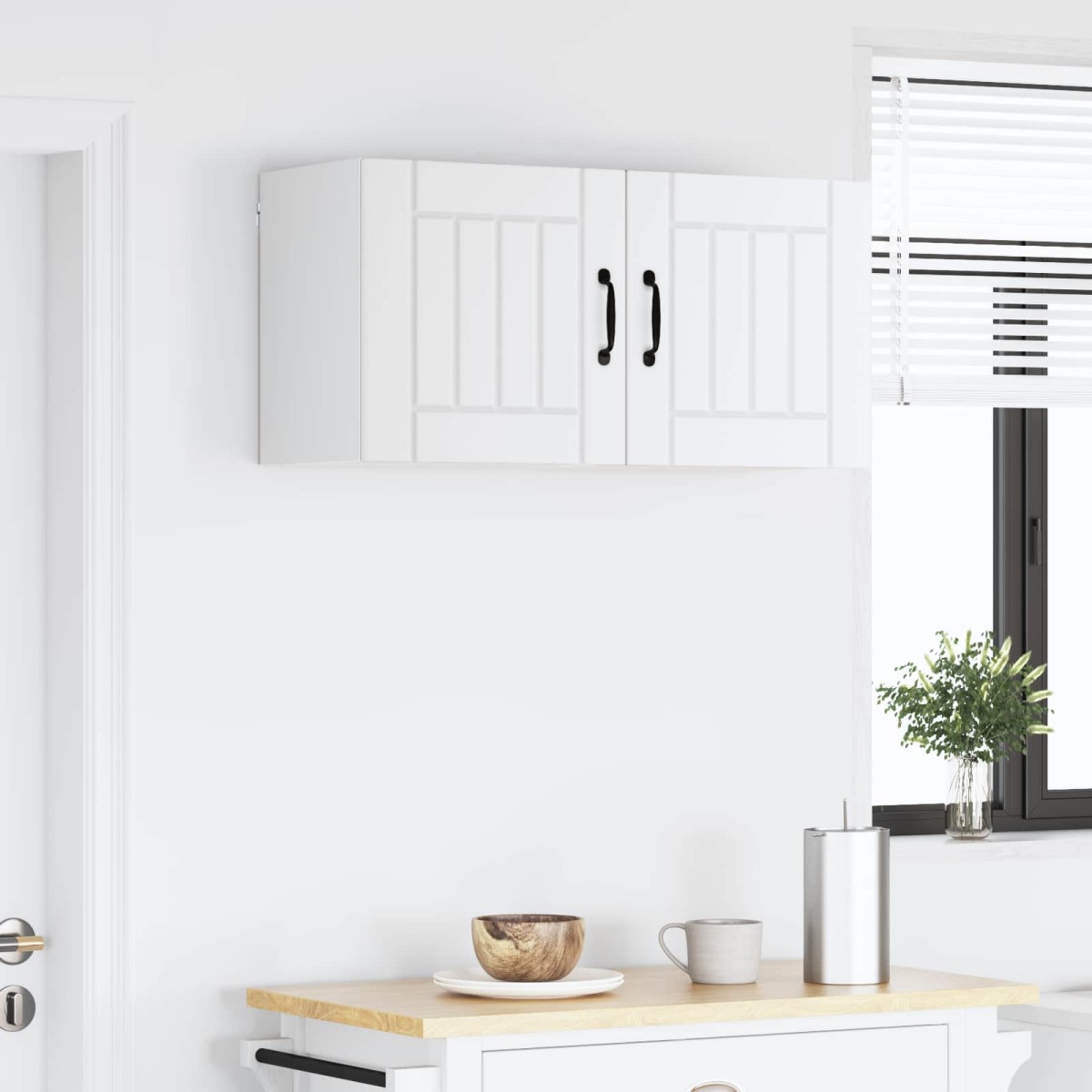vidaXL Ντουλάπα Τοίχου LUCCA Λευκό 80 x 31 x 40 εκ Επεξεργασμένο Ξύλο