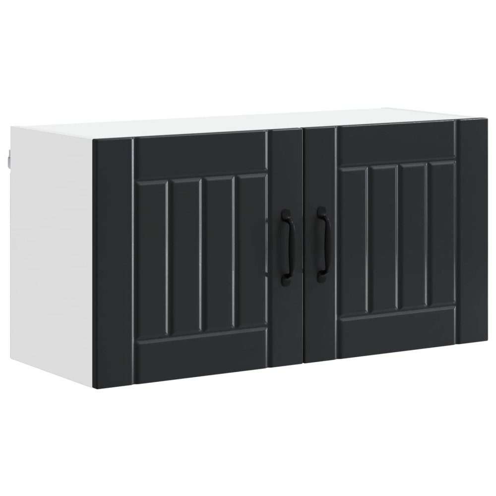 vidaXL Ντουλάπα Τοίχου LUCCA Μαύρο 80 x 31 x 40 εκ Επεξεργασμένο Ξύλο