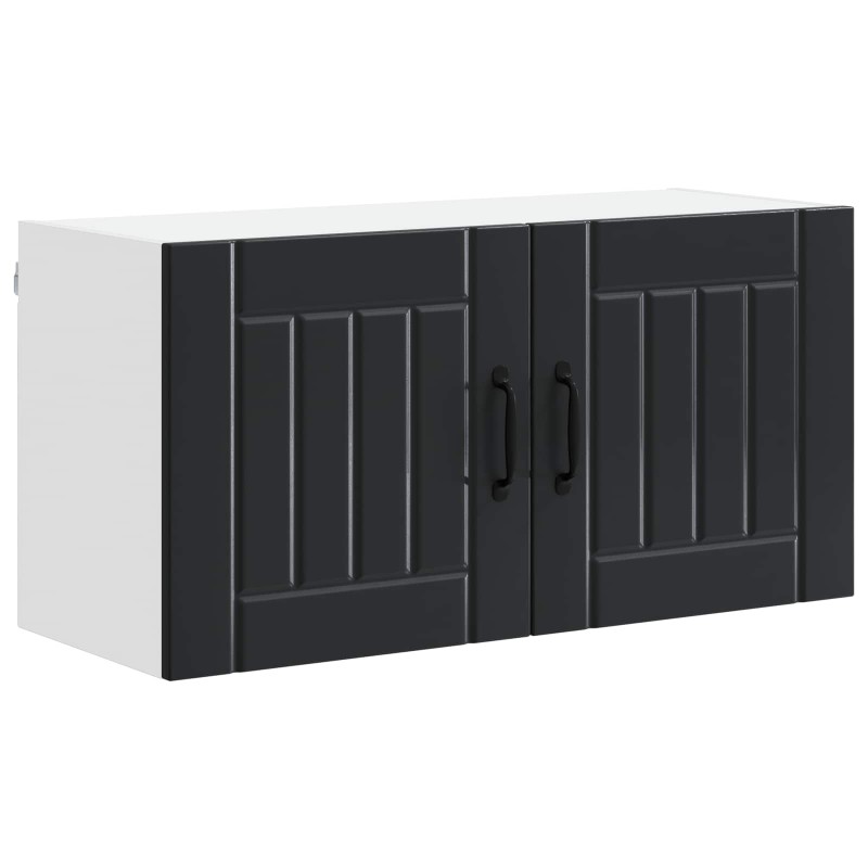 vidaXL Ντουλάπα Τοίχου LUCCA Μαύρο 80 x 31 x 40 εκ Επεξεργασμένο Ξύλο