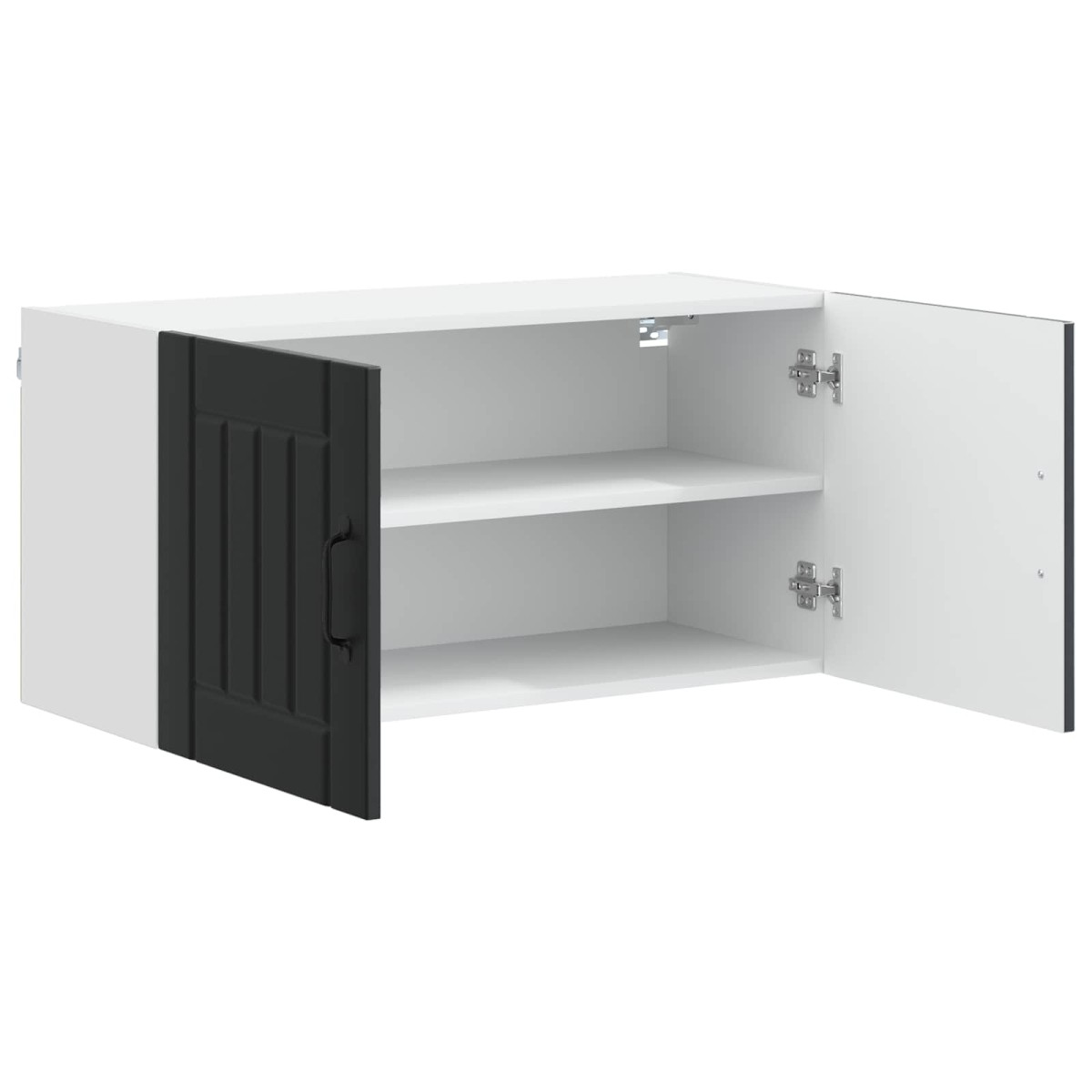 vidaXL Ντουλάπα Τοίχου LUCCA Μαύρο 80 x 31 x 40 εκ Επεξεργασμένο Ξύλο