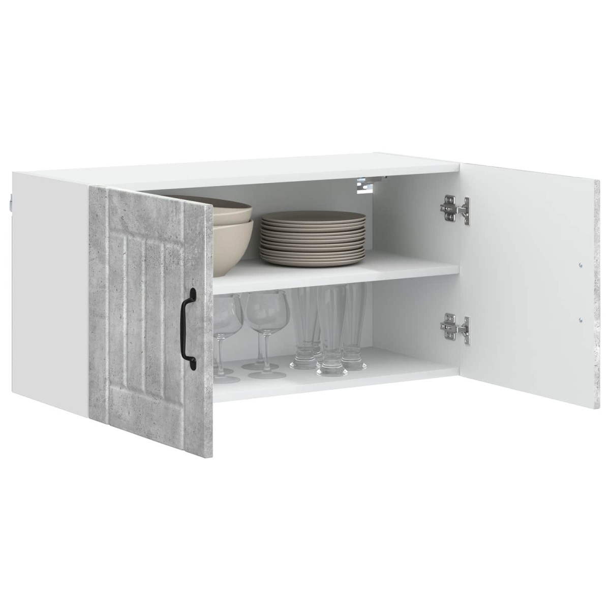 vidaXL Ντουλάπα Τοίχου LUCCA Γκρι Σκυροδέματος 80 x 31 x 40 εκ