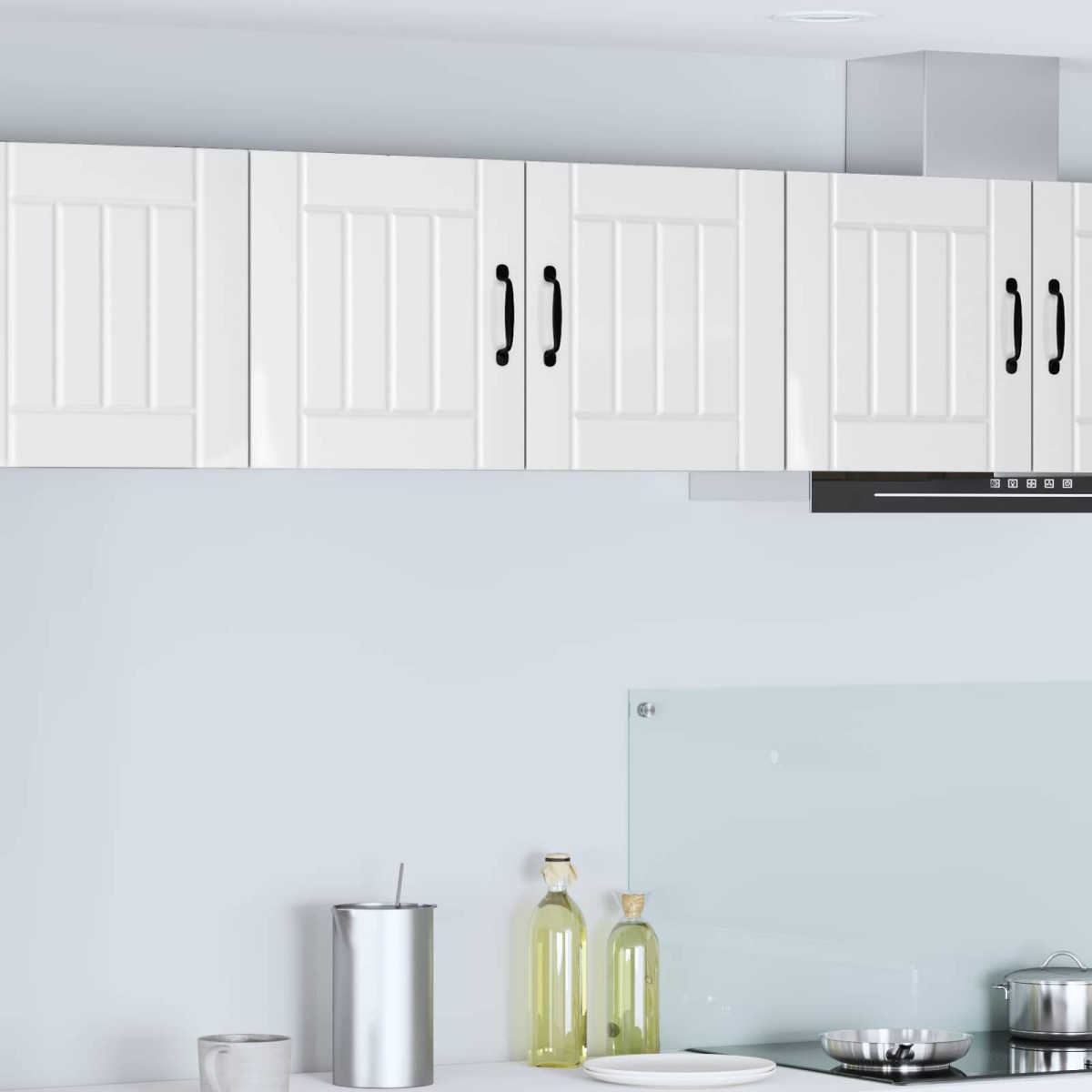 vidaXL Ντουλάπα Τοίχου LUCCA Γυαλιστερό Λευκό 80 x 31 x 40 εκ