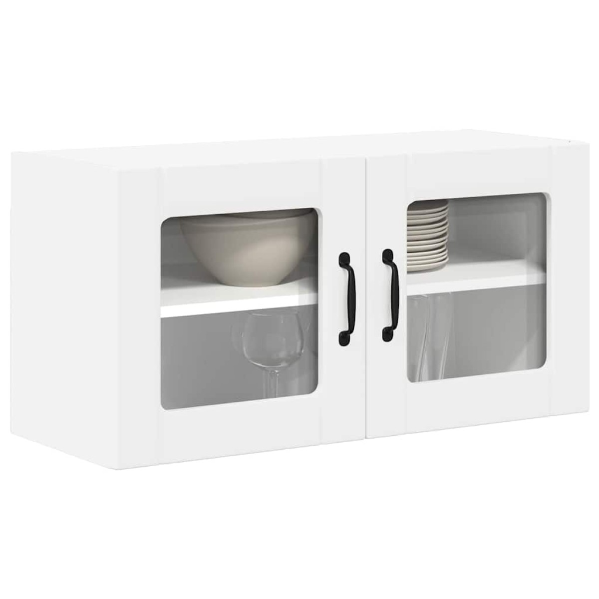 vidaXL Ραφιέρα τοίχου LUCCA Λευκό 80 x 31 x 40 εκ Επεξεργασμένο Ξύλο
