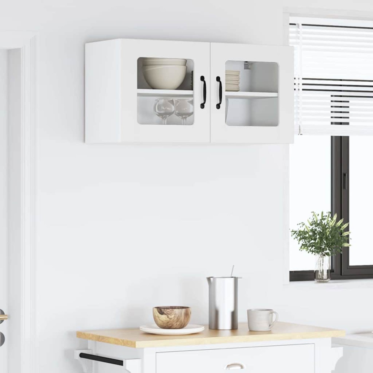 vidaXL Ραφιέρα τοίχου LUCCA Λευκό 80 x 31 x 40 εκ Επεξεργασμένο Ξύλο