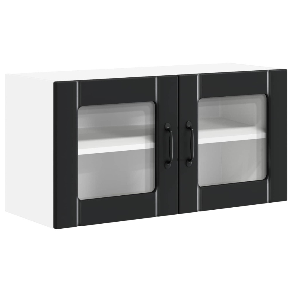 vidaXL Ραφιέρα τοίχου LUCCA Μαύρο 80 x 31 x 40 εκ Επεξεργασμένο Ξύλο