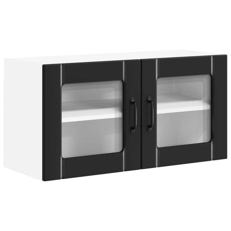vidaXL Ραφιέρα τοίχου LUCCA Μαύρο 80 x 31 x 40 εκ Επεξεργασμένο Ξύλο