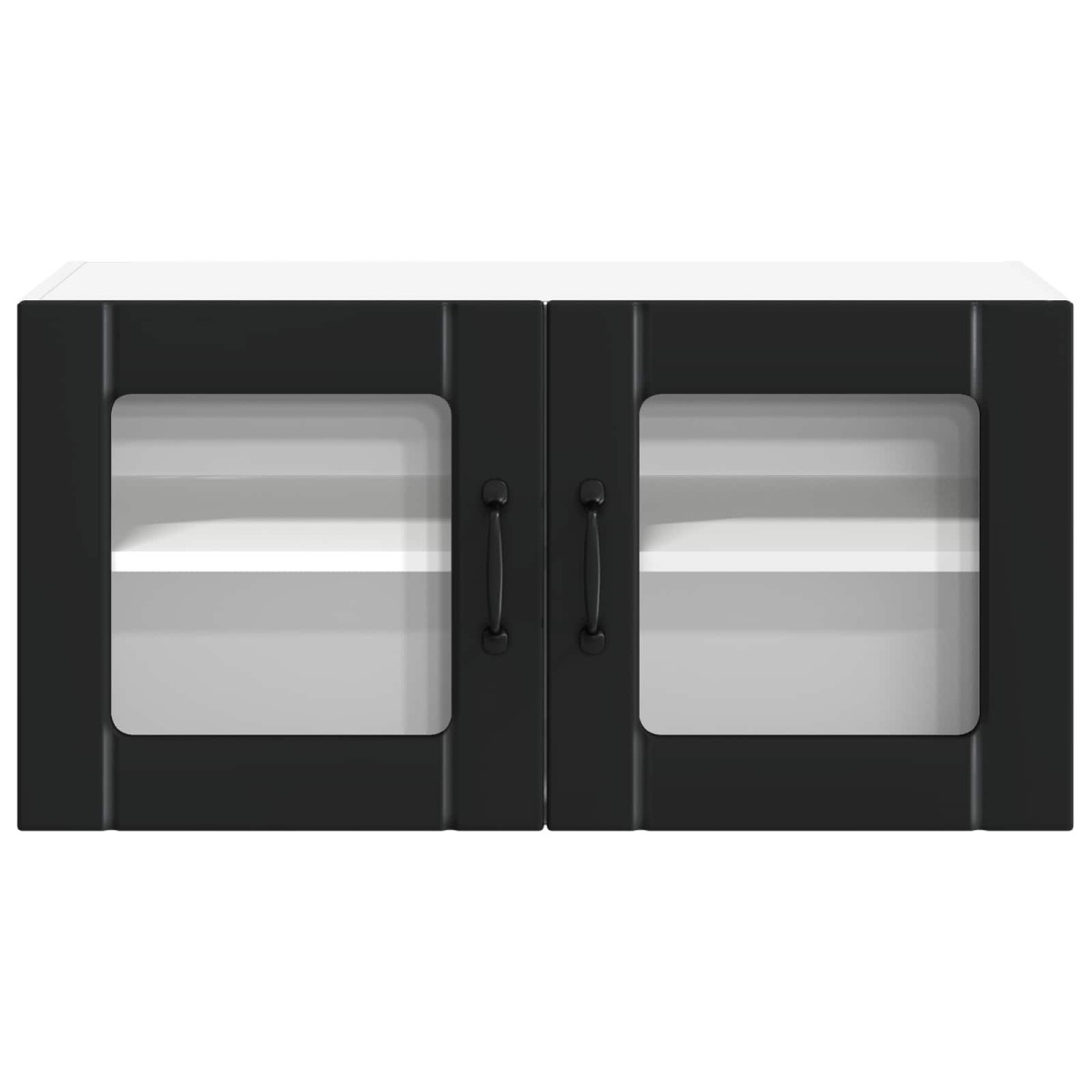 vidaXL Ραφιέρα τοίχου LUCCA Μαύρο 80 x 31 x 40 εκ Επεξεργασμένο Ξύλο
