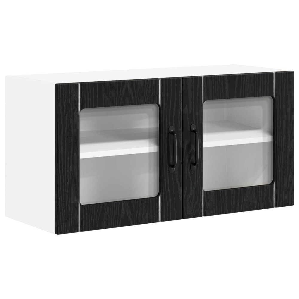 vidaXL Ραφιέρα τοίχου LUCCA Μαύρη Δρυς 80 x 31 x 40 εκ