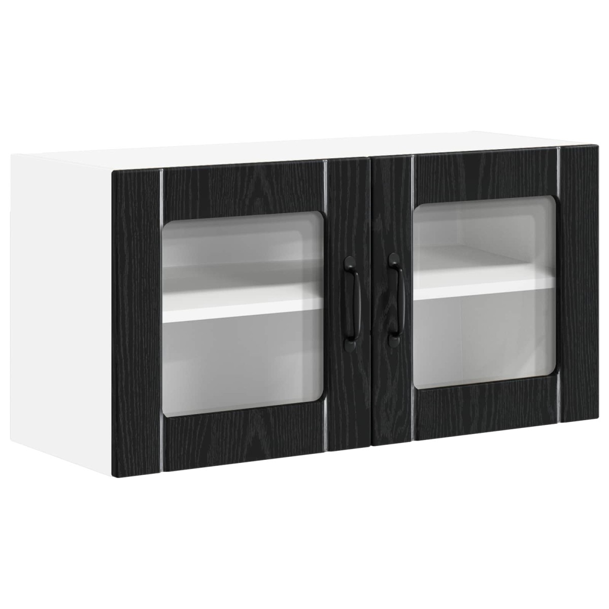 vidaXL Ραφιέρα τοίχου LUCCA Μαύρη Δρυς 80 x 31 x 40 εκ