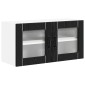 vidaXL Ραφιέρα τοίχου LUCCA Μαύρη Δρυς 80 x 31 x 40 εκ