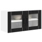 vidaXL Ραφιέρα τοίχου LUCCA Μαύρη Δρυς 80 x 31 x 40 εκ