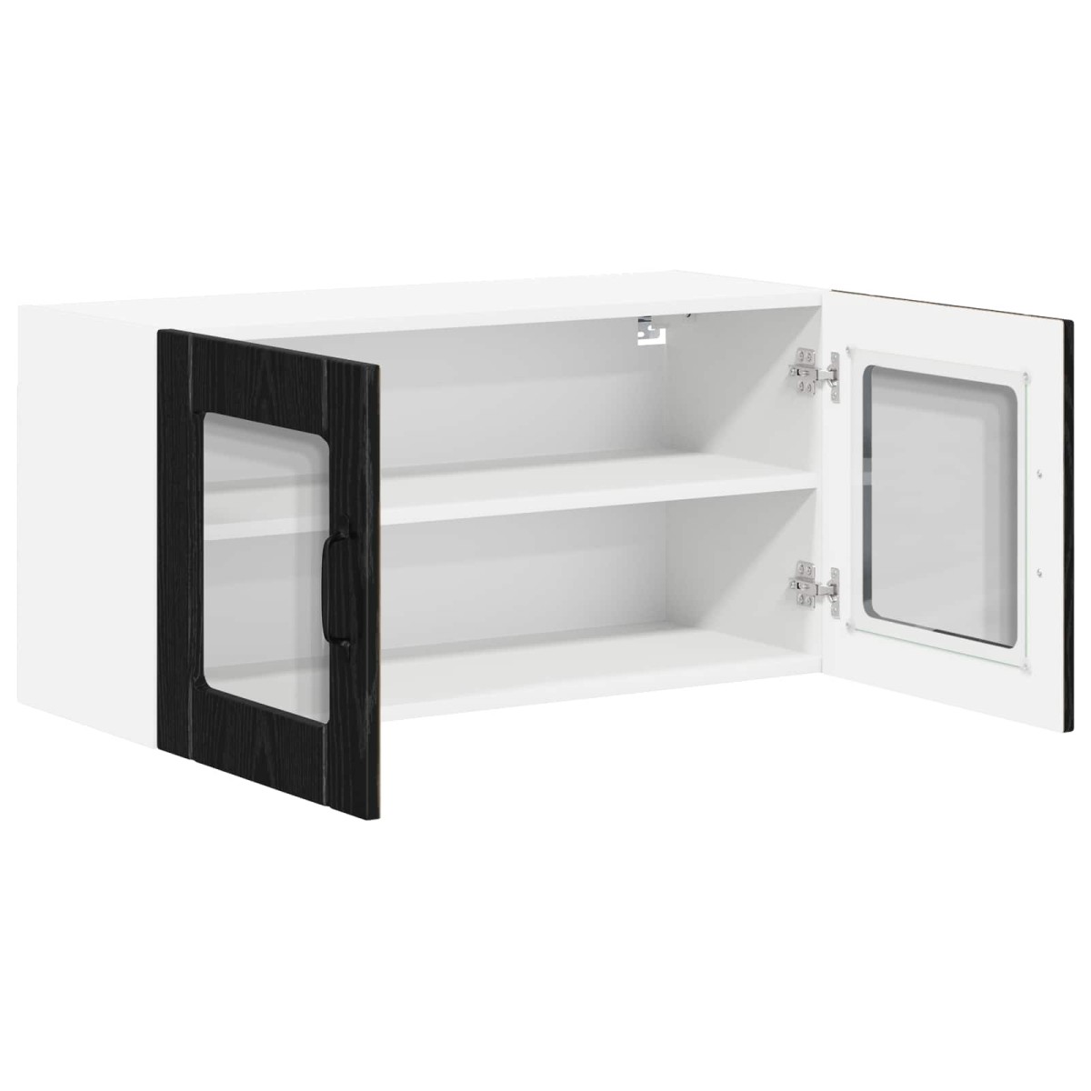 vidaXL Ραφιέρα τοίχου LUCCA Μαύρη Δρυς 80 x 31 x 40 εκ