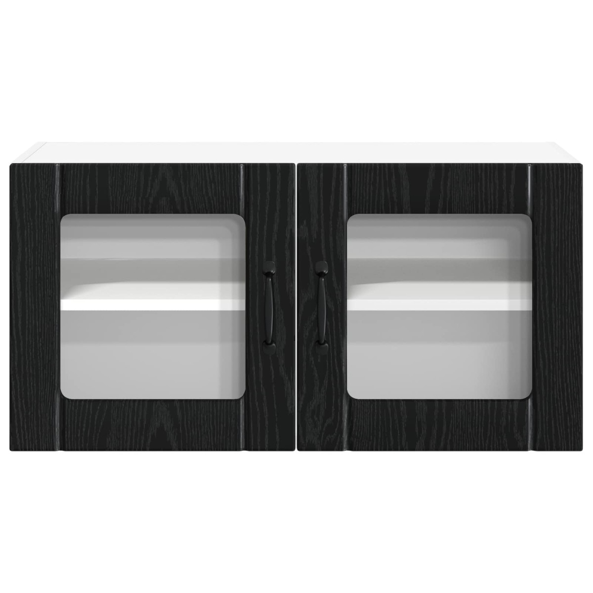 vidaXL Ραφιέρα τοίχου LUCCA Μαύρη Δρυς 80 x 31 x 40 εκ