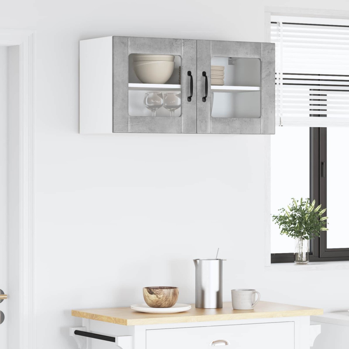 vidaXL Ραφιέρα τοίχου LUCCA Γκρι Σκυροδέματος 80 x 31 x 40 εκ
