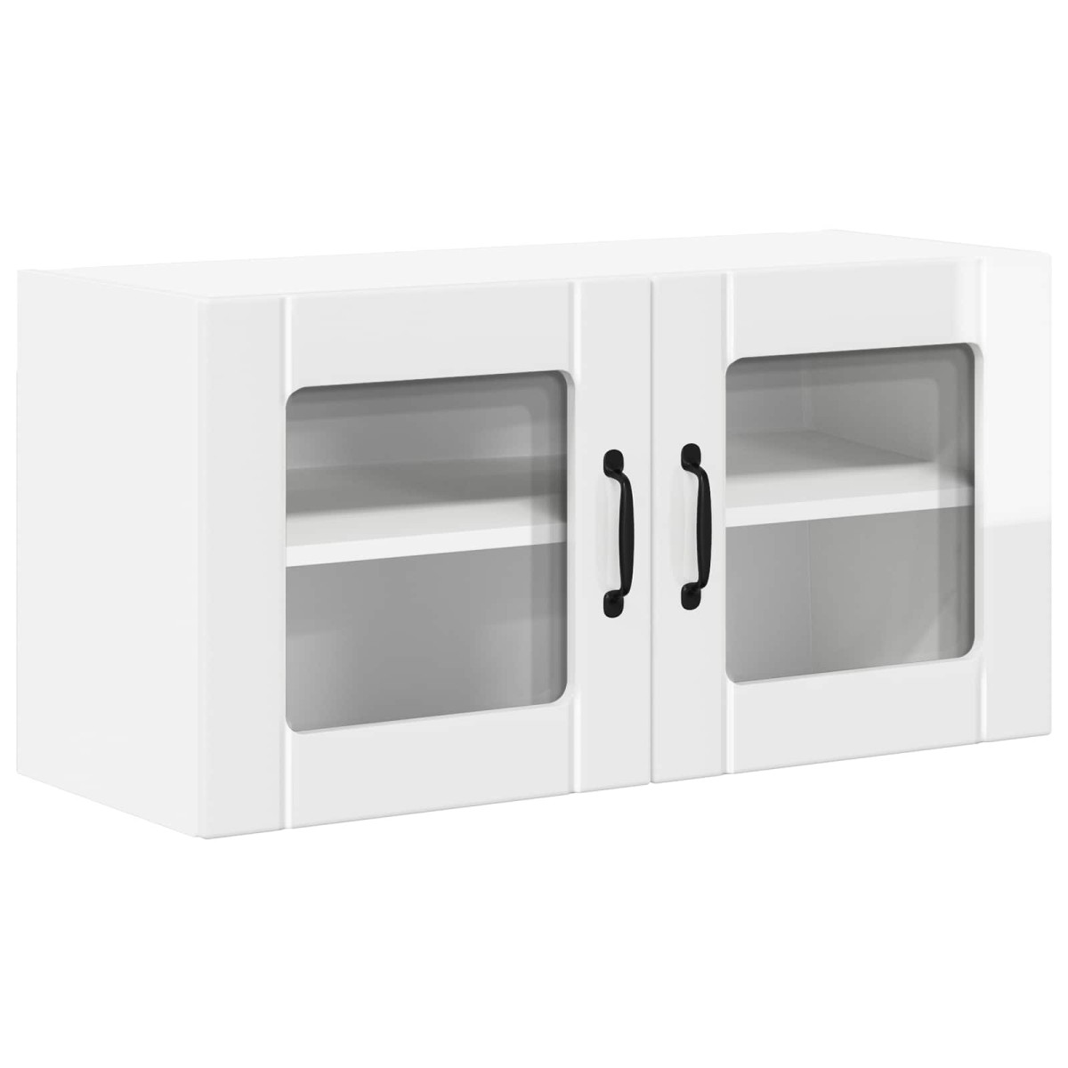 vidaXL Ραφιέρα τοίχου LUCCA Γυαλιστερό Λευκό 80 x 31 x 40 εκ