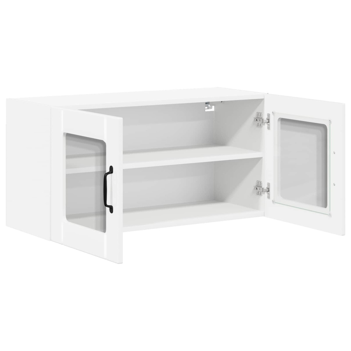 vidaXL Ραφιέρα τοίχου LUCCA Γυαλιστερό Λευκό 80 x 31 x 40 εκ