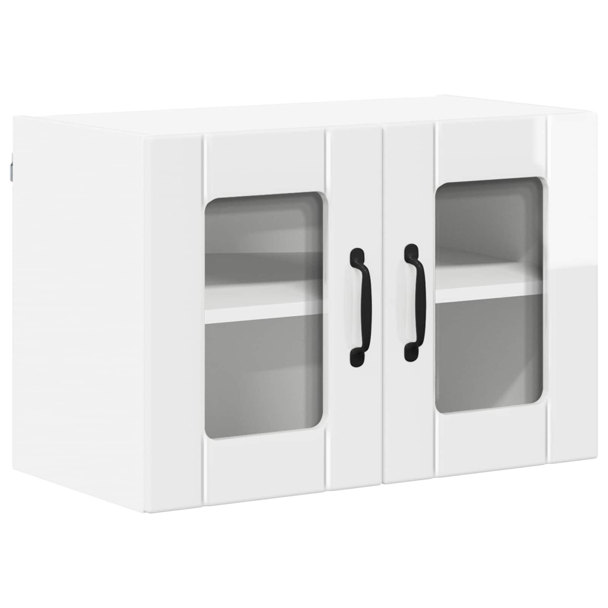 vidaXL Ραφιέρα τοίχου LUCCA Γυαλιστερό Λευκό 60 x 31 x 40 εκ