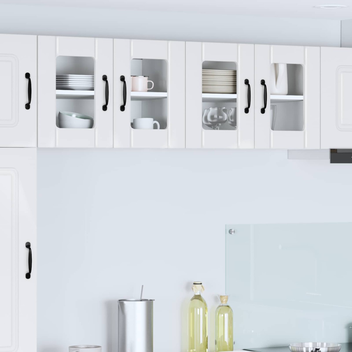 vidaXL Ραφιέρα τοίχου LUCCA Γυαλιστερό Λευκό 60 x 31 x 40 εκ