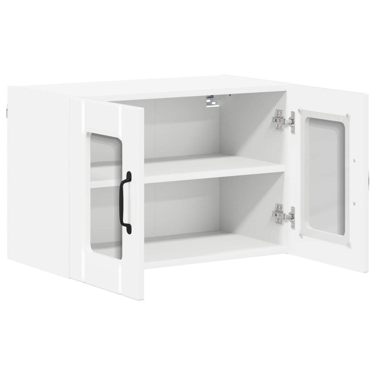 vidaXL Ραφιέρα τοίχου LUCCA Γυαλιστερό Λευκό 60 x 31 x 40 εκ