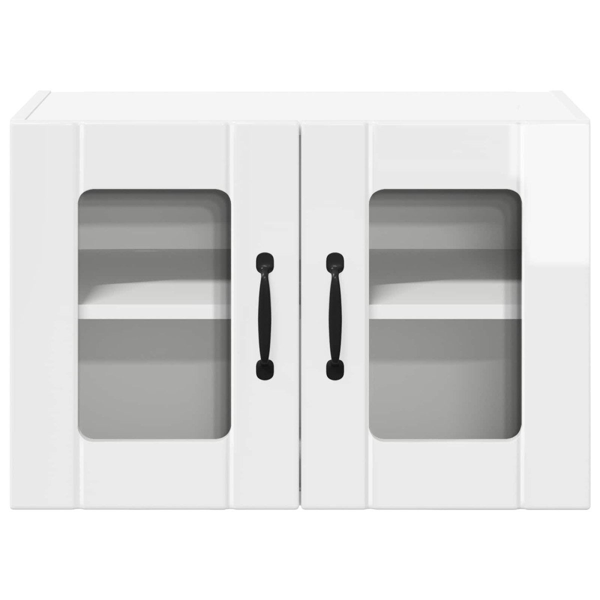 vidaXL Ραφιέρα τοίχου LUCCA Γυαλιστερό Λευκό 60 x 31 x 40 εκ