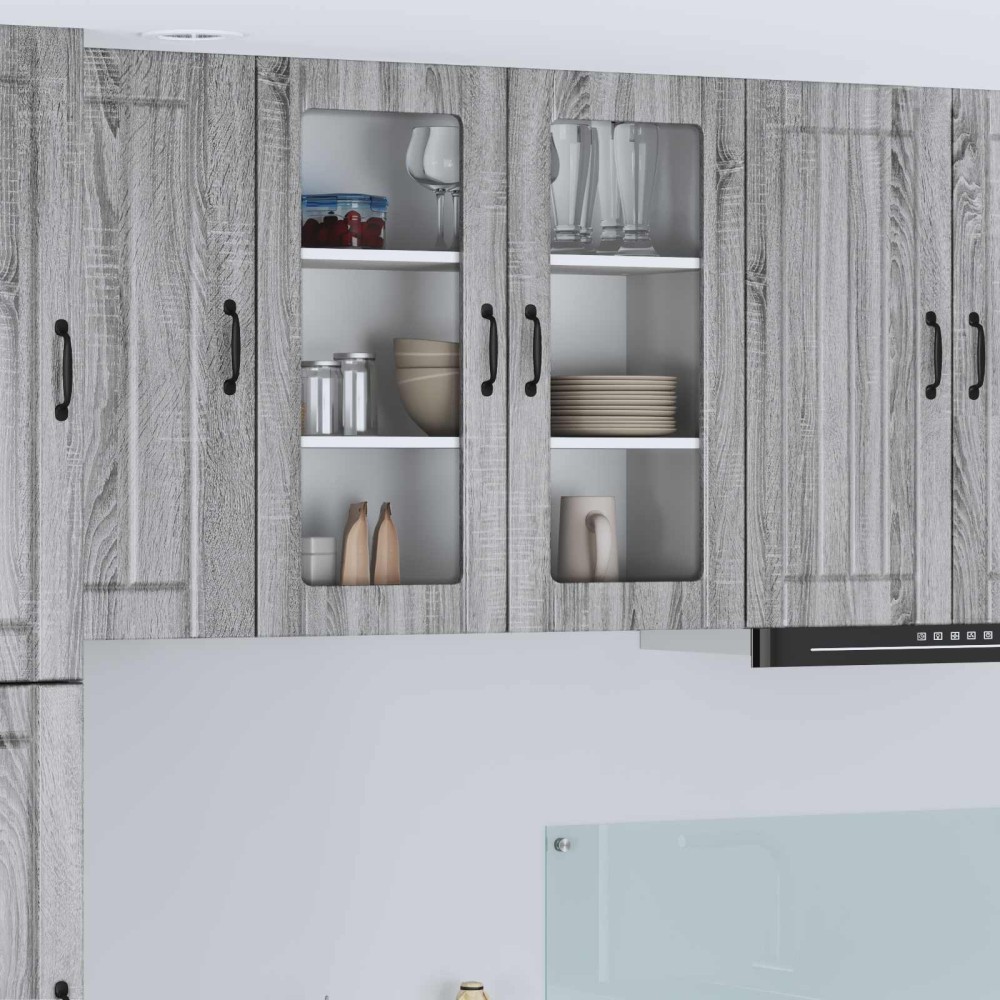 vidaXL Ραφιέρα τοίχου LUCCA Γκρι Sonoma 80 x 31 x 80 εκ.