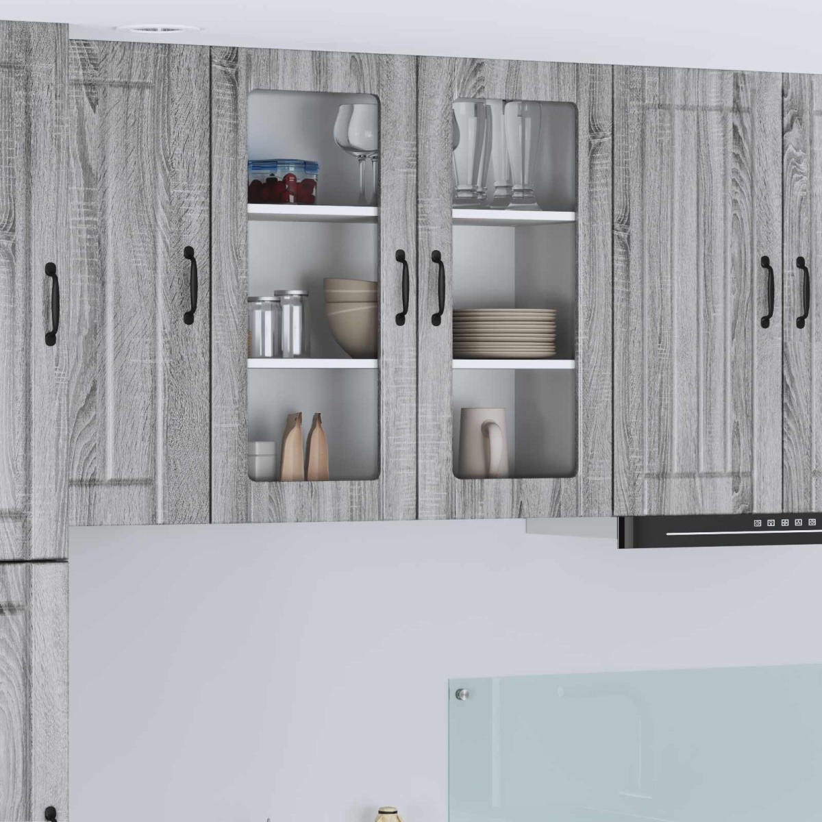 vidaXL Ραφιέρα τοίχου LUCCA Γκρι Sonoma 80 x 31 x 80 εκ.