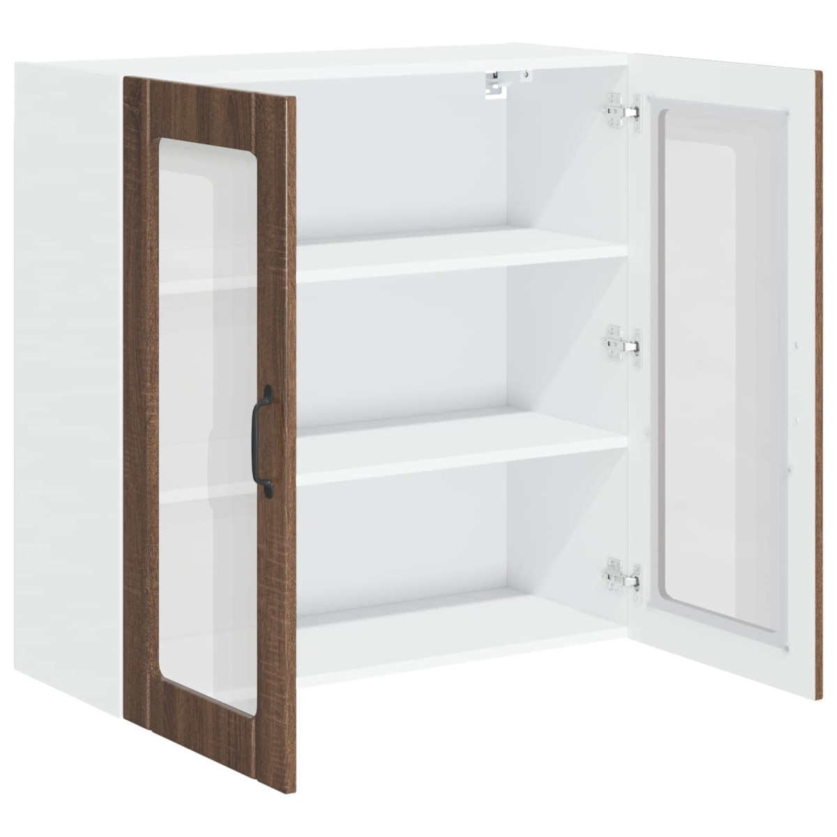 vidaXL Ραφιέρα τοίχου LUCCA Καφέ Ξύλο Δρυός 80 x 31 x 80 εκ.