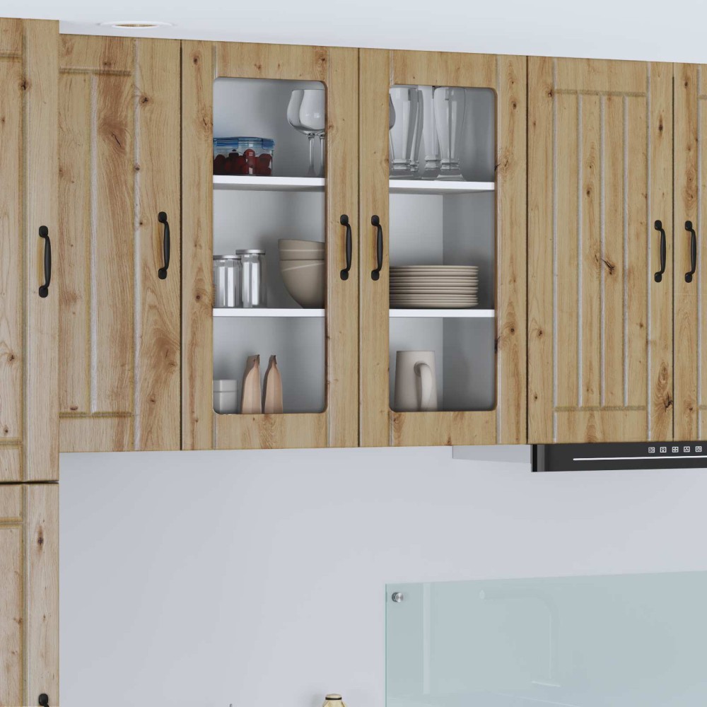 vidaXL Ραφιέρα τοίχου LUCCA Artisan Δρυς 80 x 31 x 80 εκ.