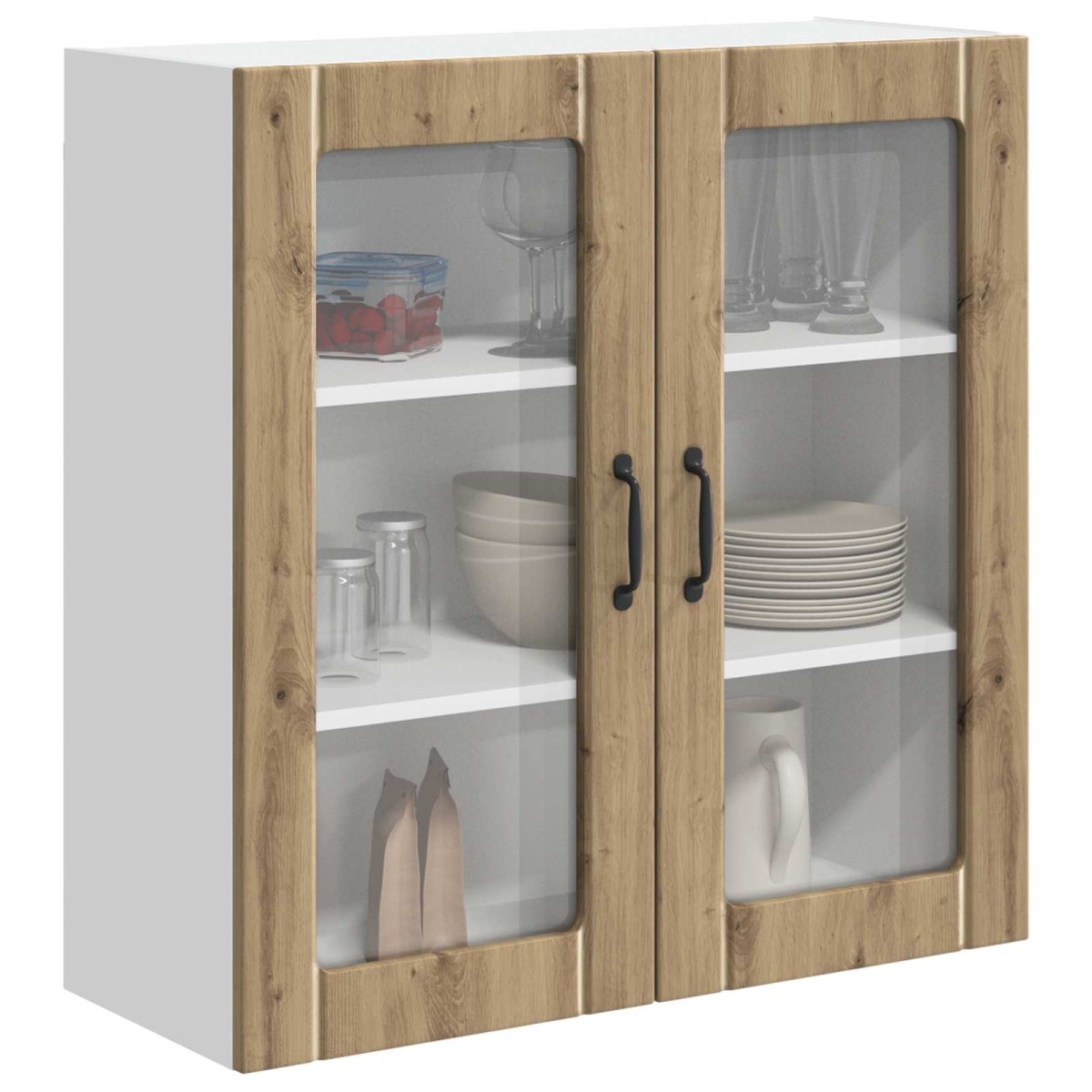 vidaXL Ραφιέρα τοίχου LUCCA Artisan Δρυς 80 x 31 x 80 εκ.