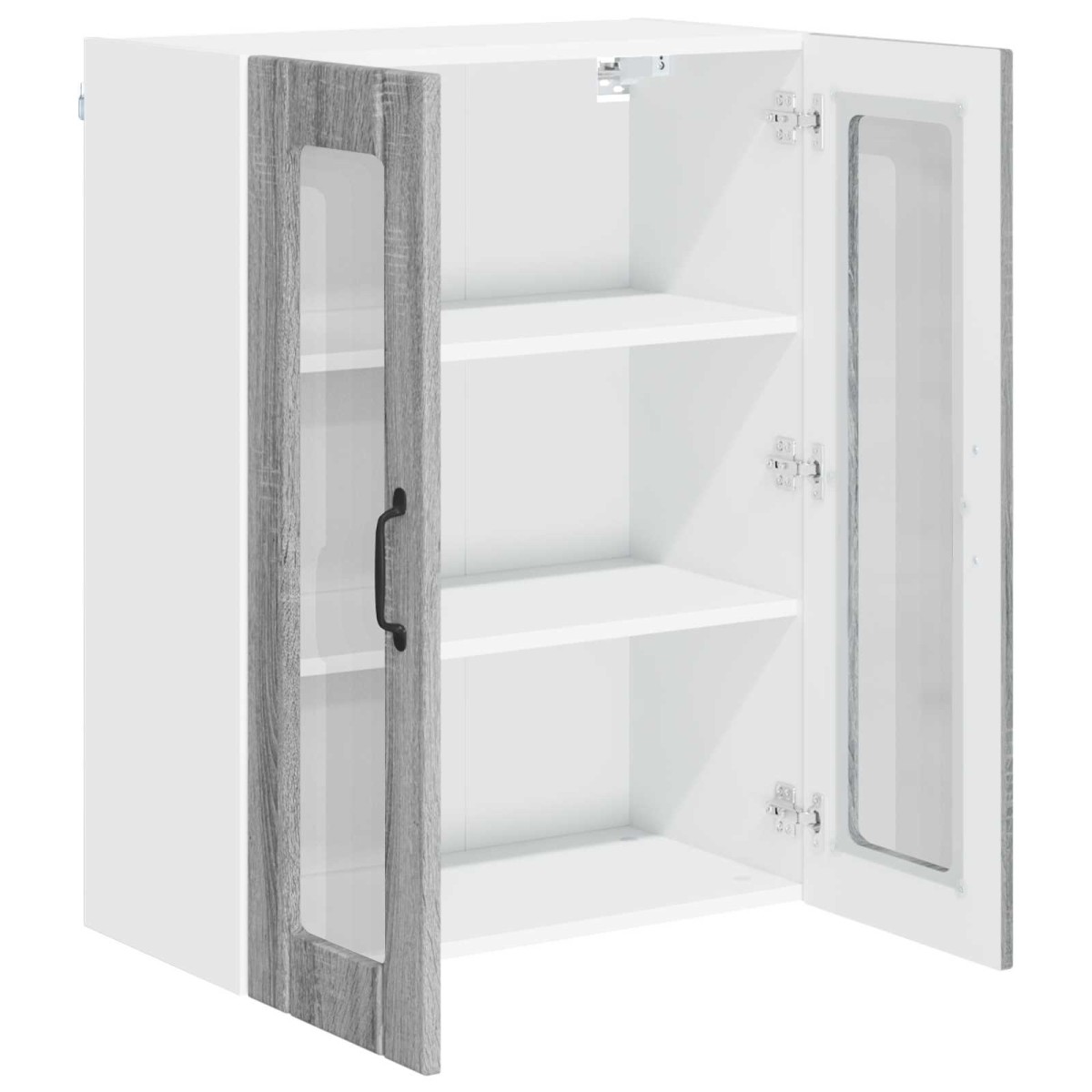 vidaXL Ραφιέρα τοίχου LUCCA Γκρι Sonoma 60 x 31 x 80 εκ.