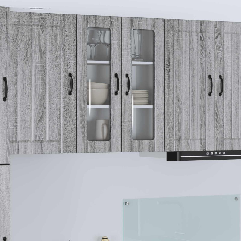 vidaXL Ραφιέρα τοίχου LUCCA Γκρι Sonoma 60 x 31 x 80 εκ.