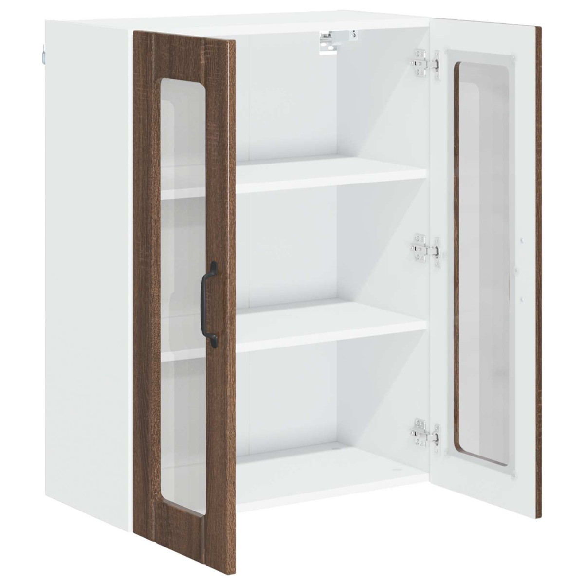 vidaXL Ραφιέρα τοίχου LUCCA Καφέ Ξύλο Δρυός 60 x 31 x 80 εκ.