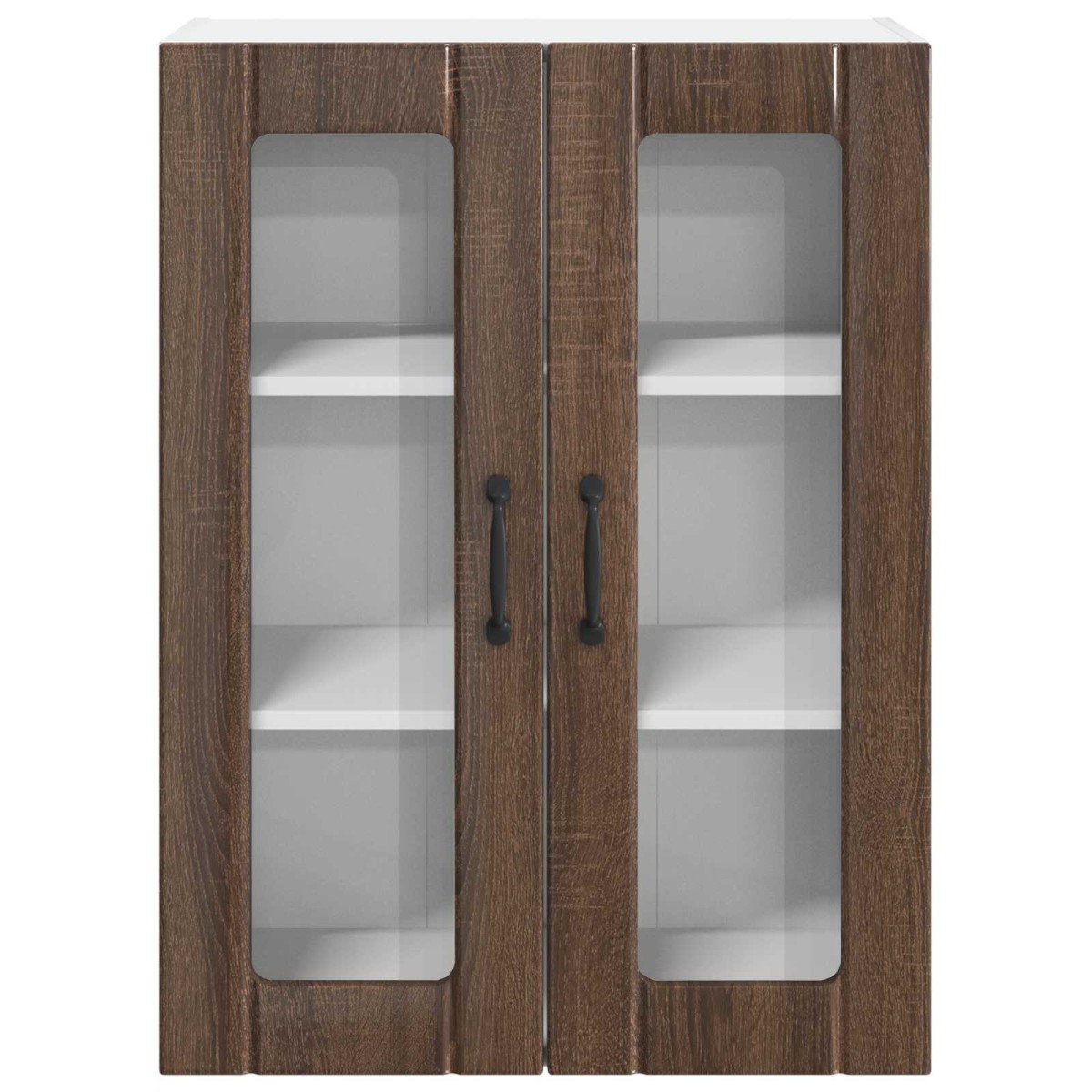 vidaXL Ραφιέρα τοίχου LUCCA Καφέ Ξύλο Δρυός 60 x 31 x 80 εκ.