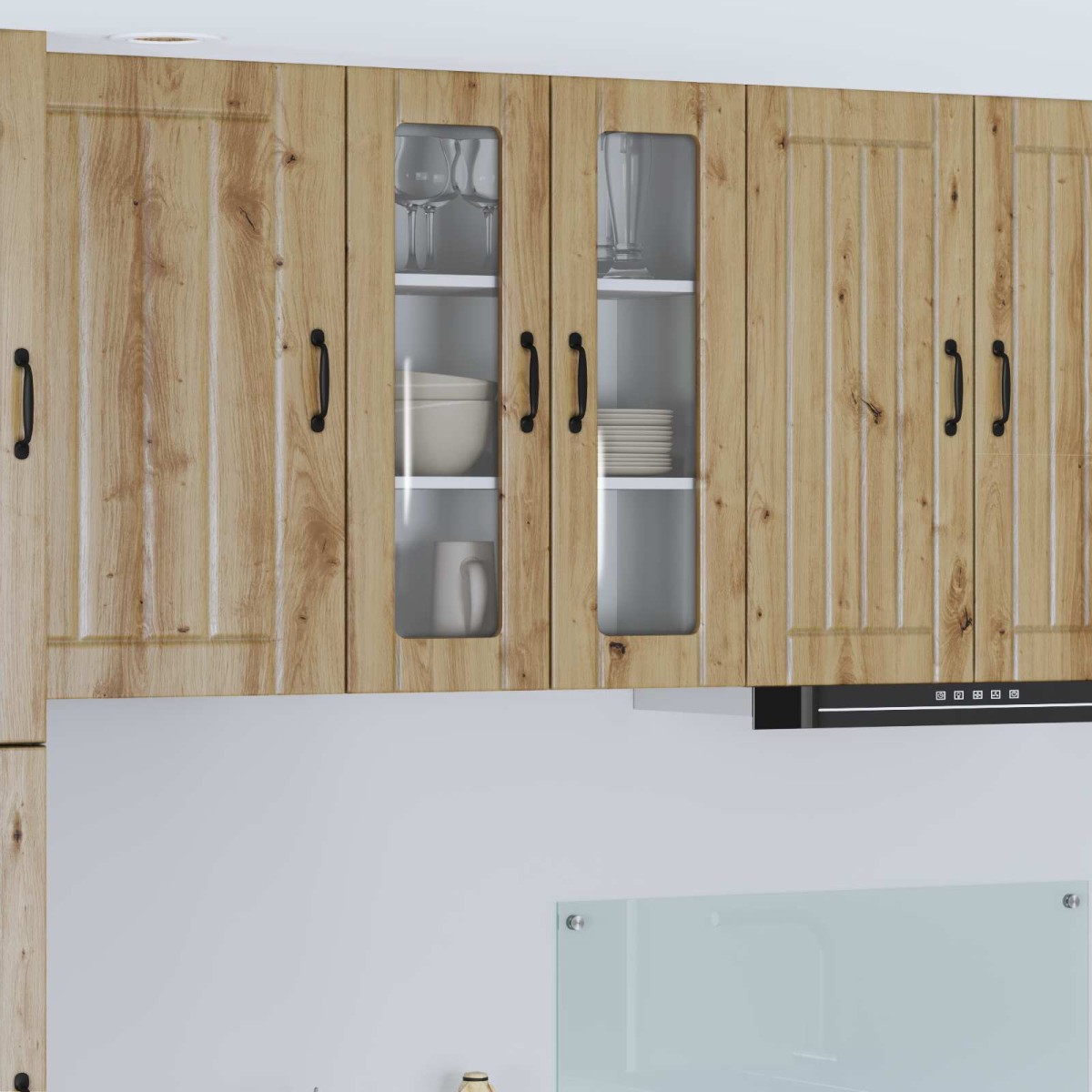 vidaXL Ραφιέρα τοίχου LUCCA Artisan Δρυς 60 x 31 x 80 εκ.